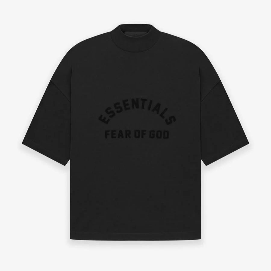 Camiseta Fear of God Essentials Heavy Jersey Crewneck Jet Black