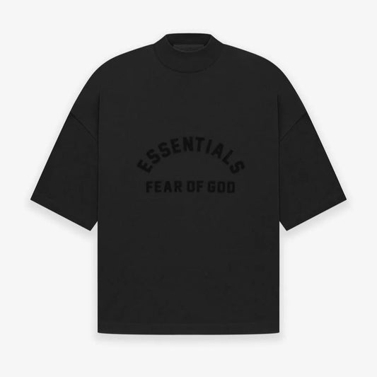 Camiseta Fear of God Essentials Heavy Jersey Crewneck Jet Black