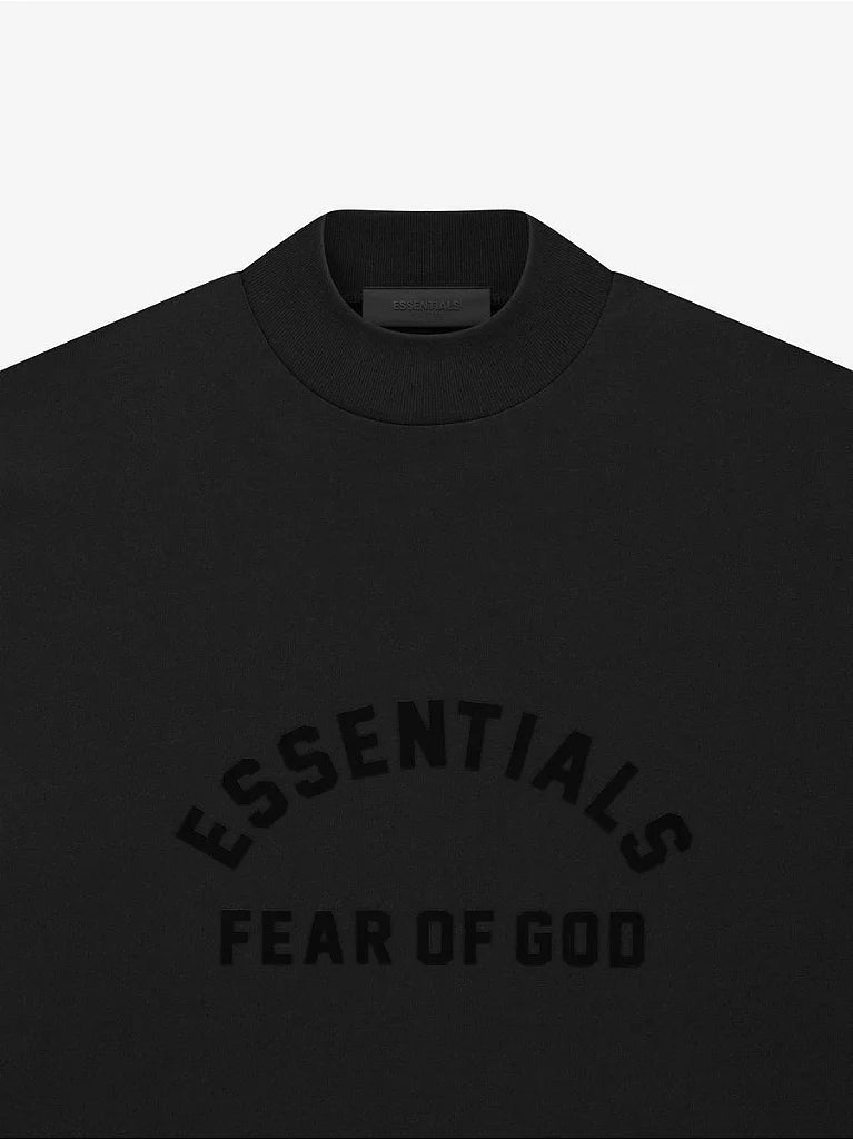 Camiseta Fear of God Essentials Heavy Jersey Crewneck Jet Black