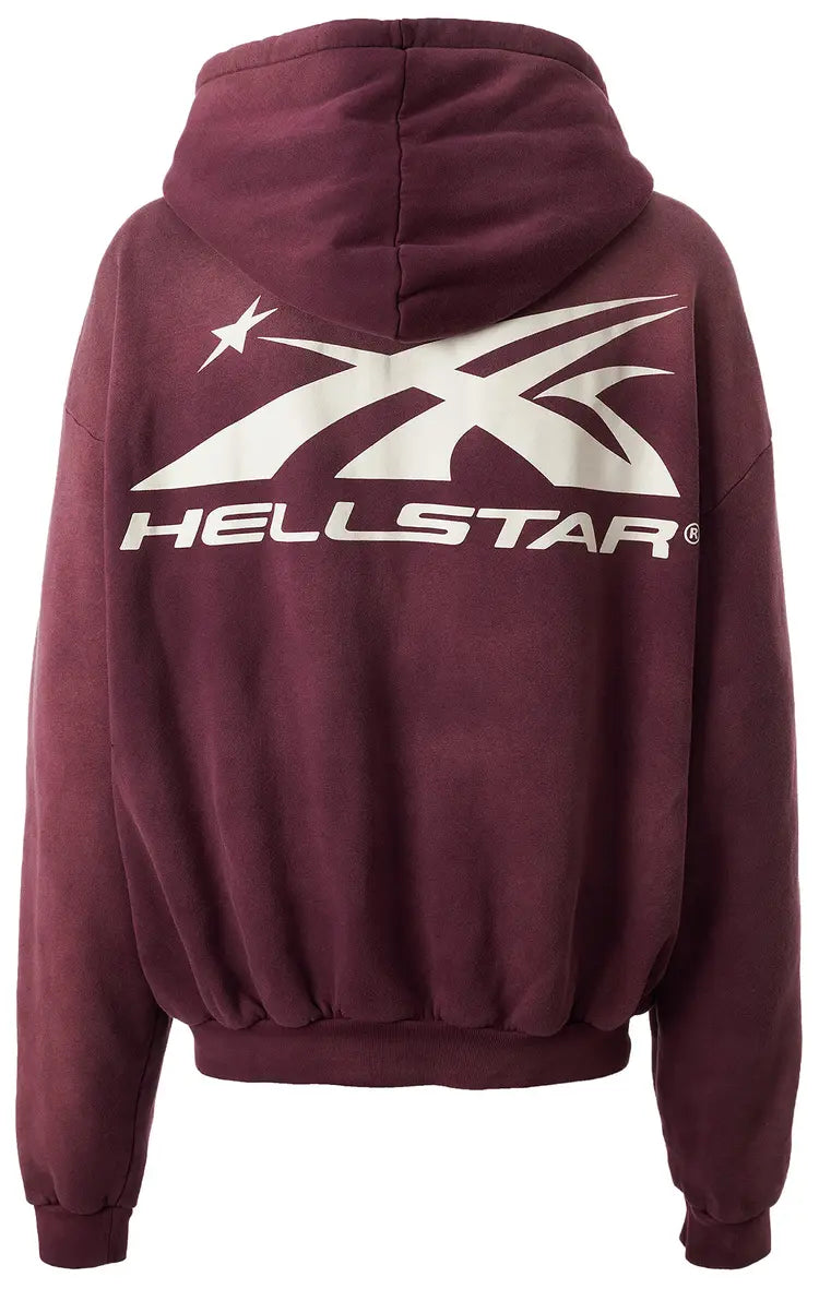 Jaqueta Hellstar HS Logo Zip-Up Burgundy