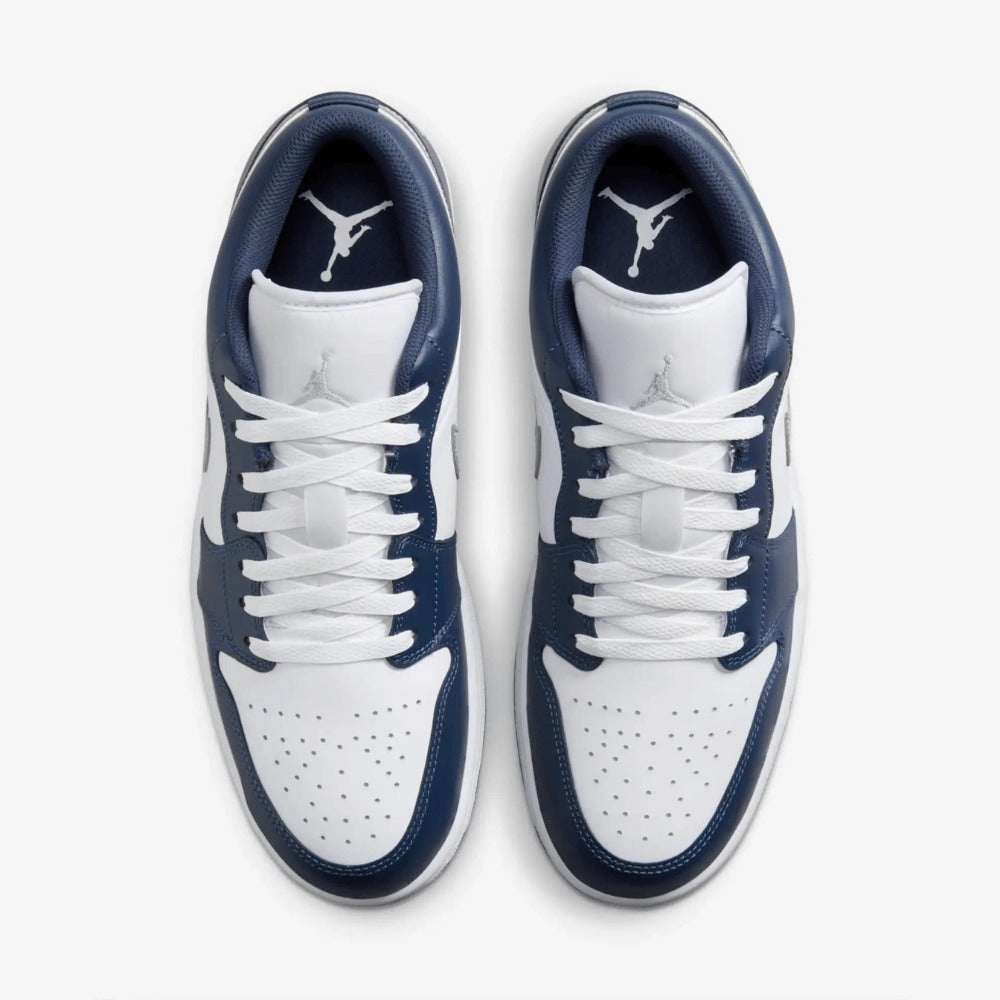 Air Jordan 1 Low White Midnight Navy Wolf Grey