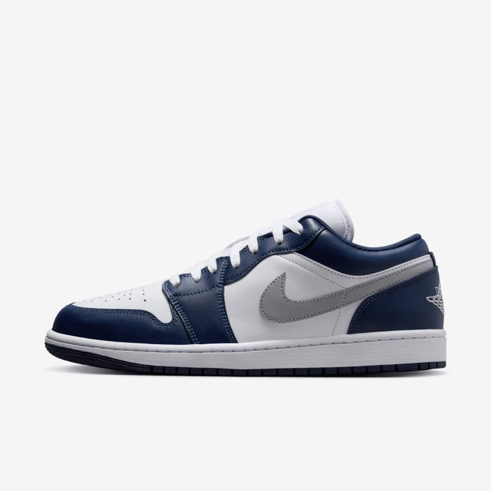 Air Jordan 1 Low White Midnight Navy Wolf Grey
