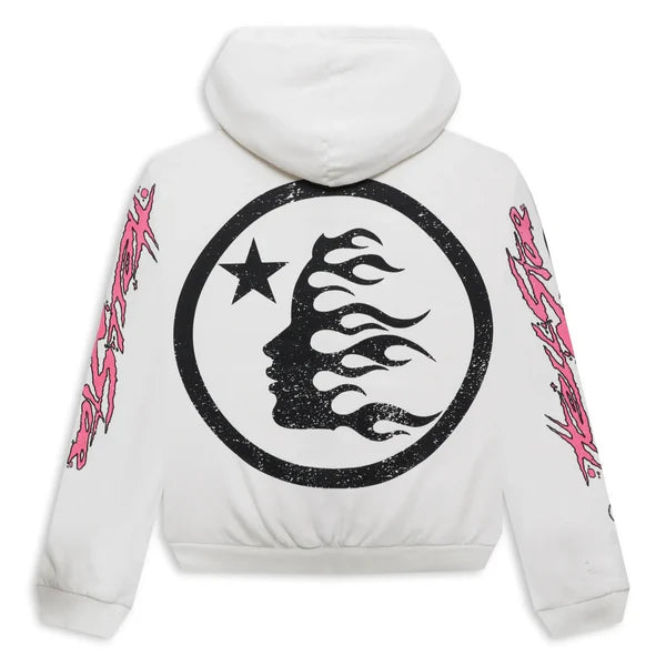 Moletom Hellstar Records Glitter Zip-Up White