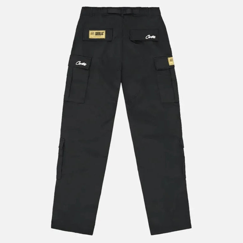Calça Corteiz Alcatraz Cargo Black White