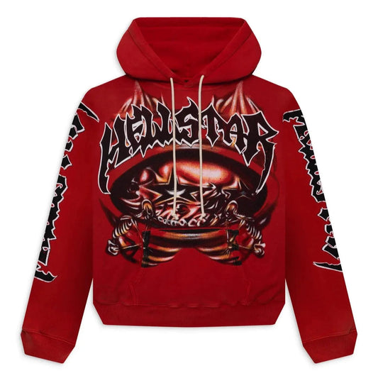 Moletom Hellstar Skeleton Airbushed Red