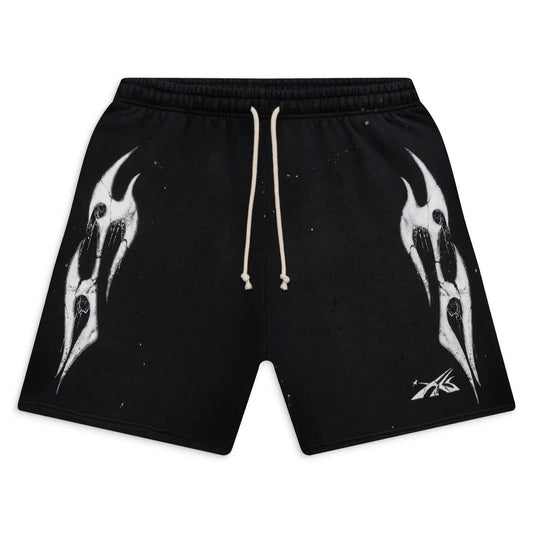 Shorts Hellstar Spiderweb Sport Logo Black White