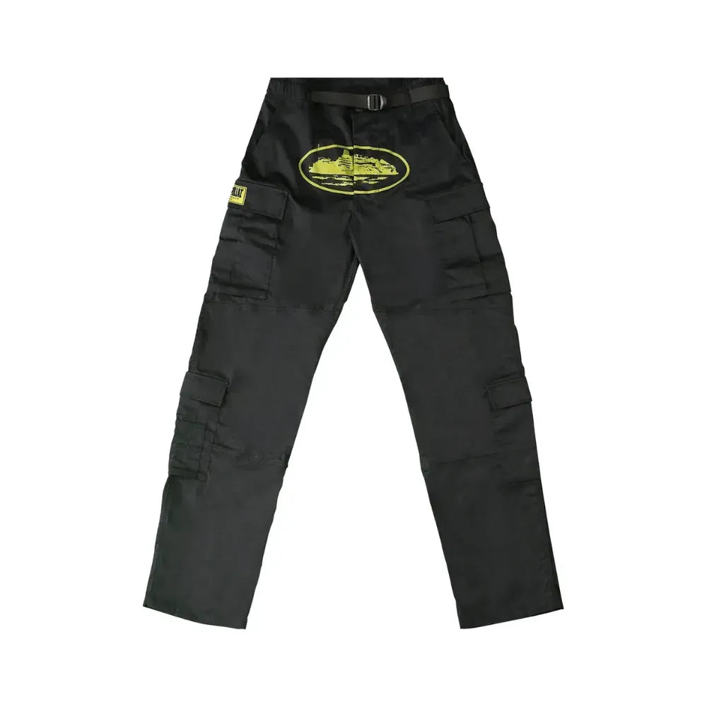 Calça Cargo Corteiz Guerrilaz Black Yellow