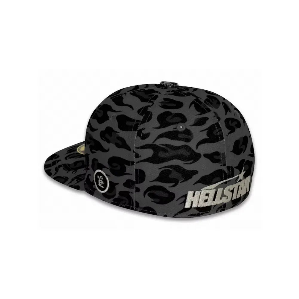 Boné Hellstar Cheetah Print Preto
