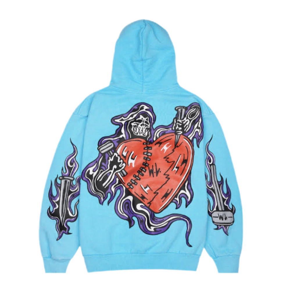 Moletom Warren Lotas Broken Heart Reaper Blue