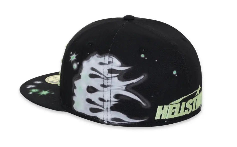 Boné Hellstar Black/Green NY Fitted Hat