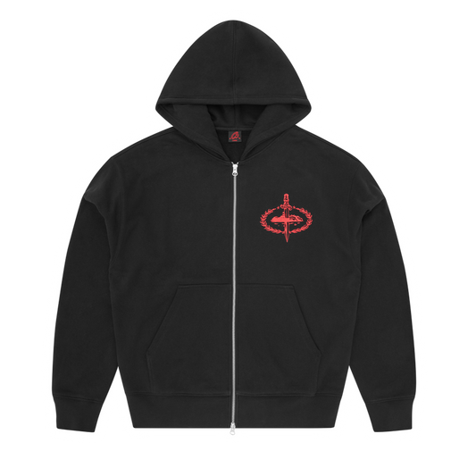 Moletom Zip Up Corteiz X 21 Savage Slaughter Gang Black