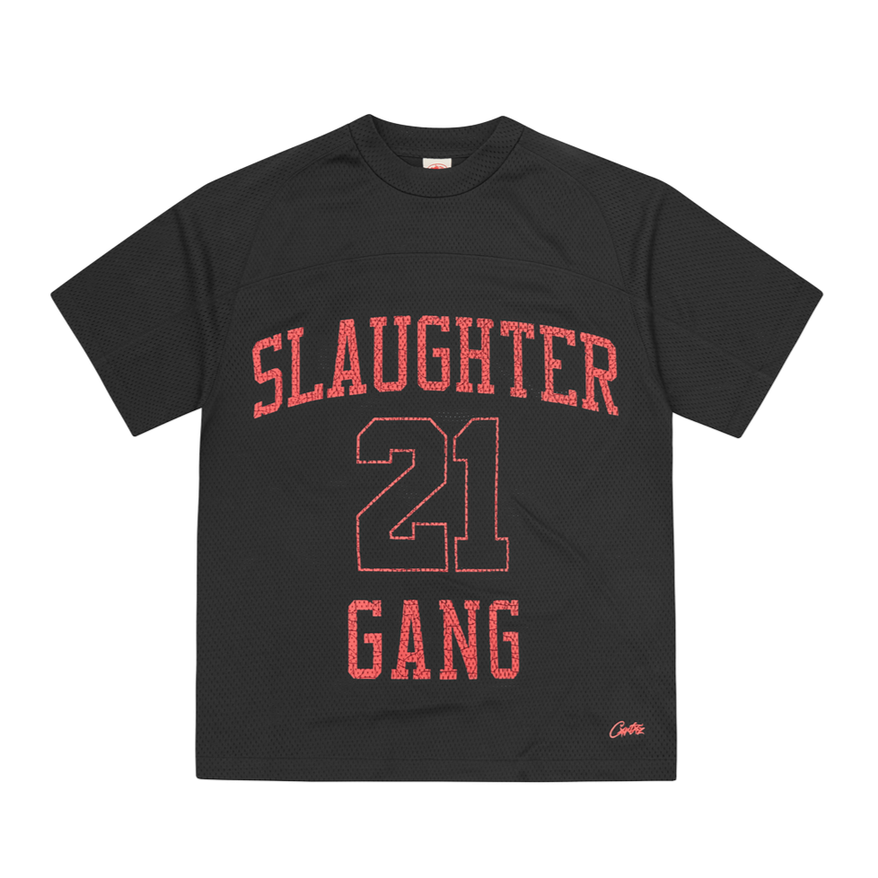 Camiseta Jersey Corteiz x 21 Savage Slaughter Gang Black