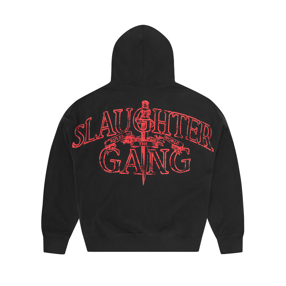 Moletom Zip Up Corteiz X 21 Savage Slaughter Gang Black