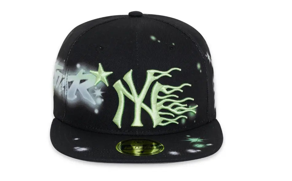 Boné Hellstar Black/Green NY Fitted Hat