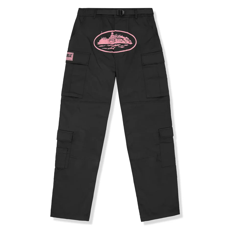 Calça Cargo Corteiz Guerrilaz Black Pink