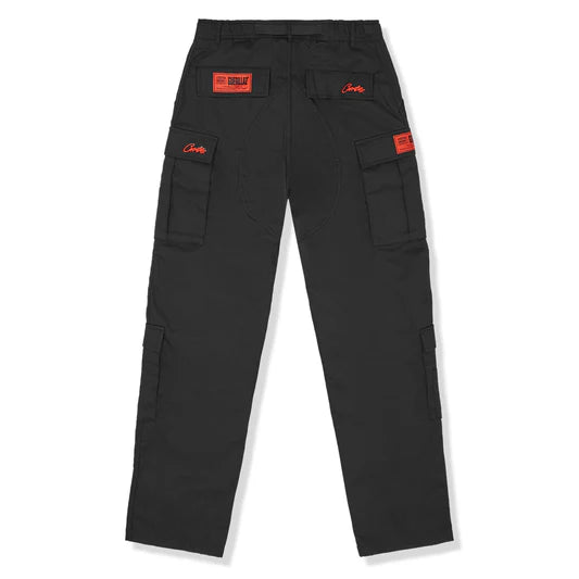 Calça Cargo Corteiz Guerrilaz Black Red