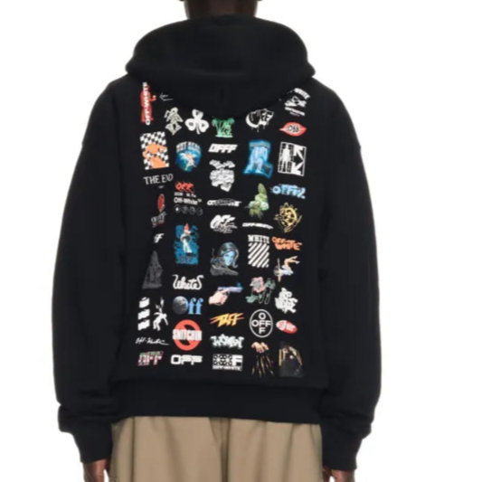 Moletom Off-White Est’13 Logic Skate Black