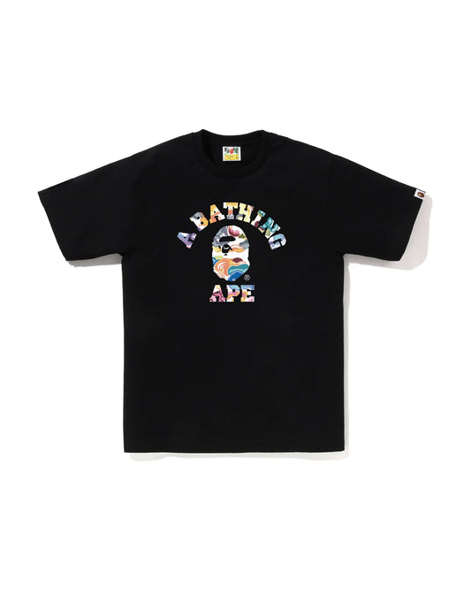 Camiseta A Bathing Ape Bape College Art Camo Black