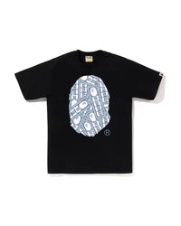 Camiseta Bape Japanese Cloud Camo Label Black