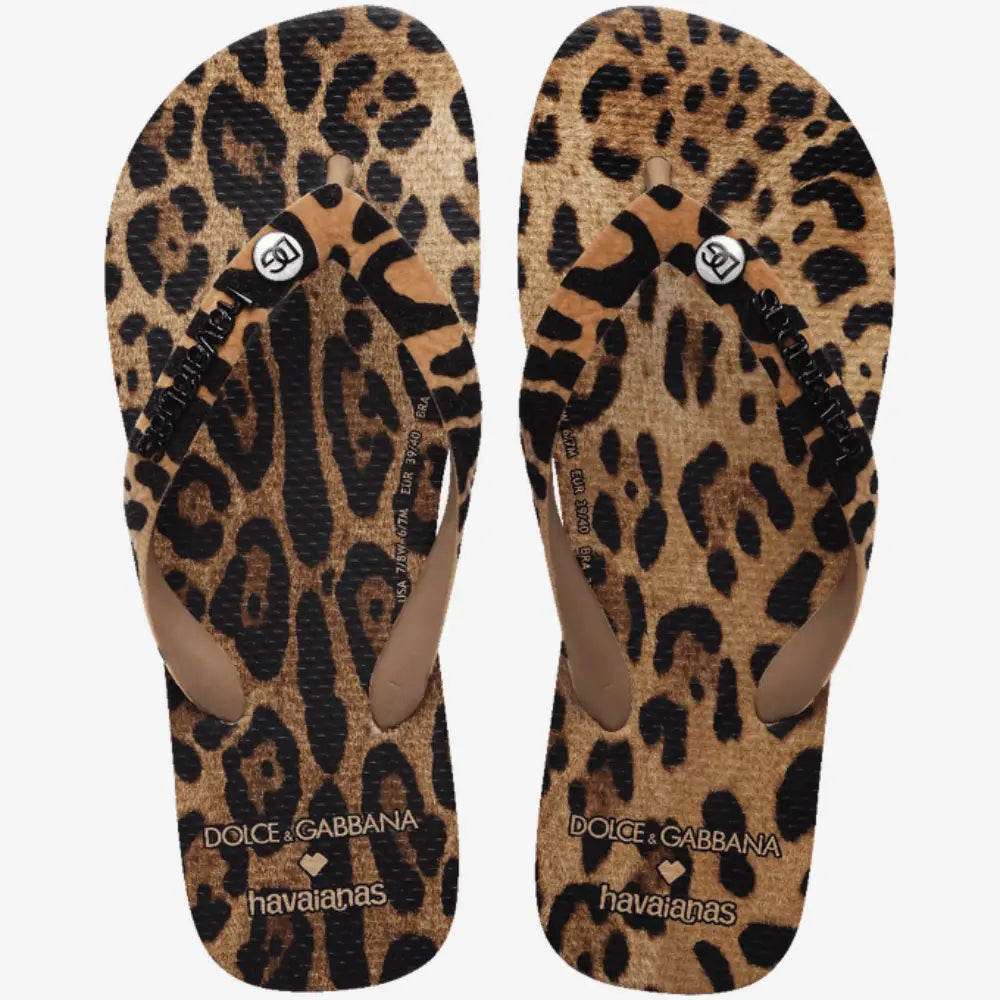 Dolce&Gabbana x Havaianas Chinelo Leopard