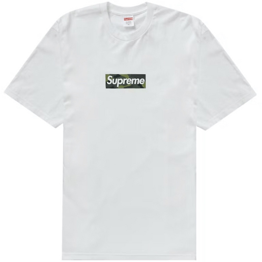 Camiseta Supreme Box Logo Camo White