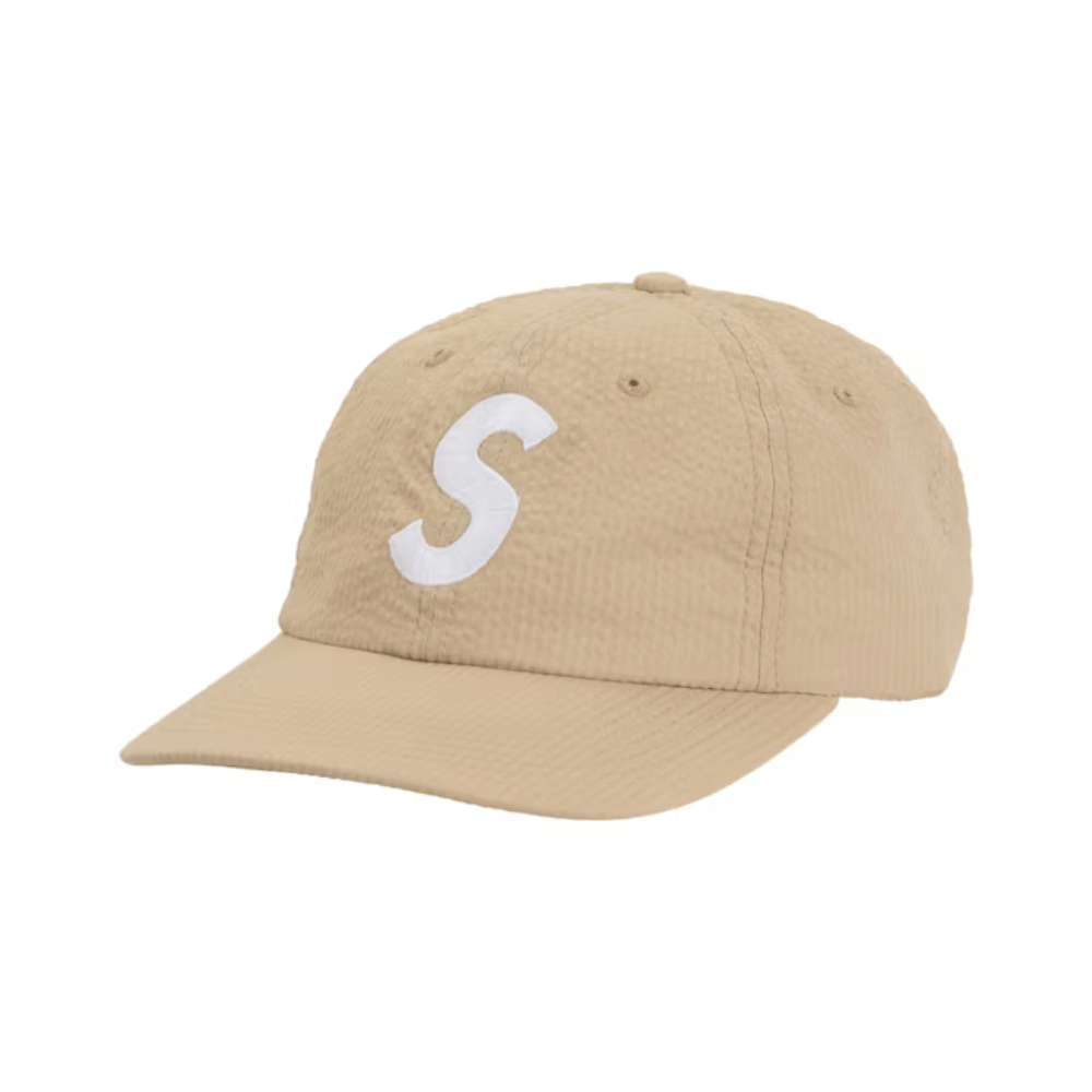 Boné Supreme Seersucker S Logo 6-Panel Tan