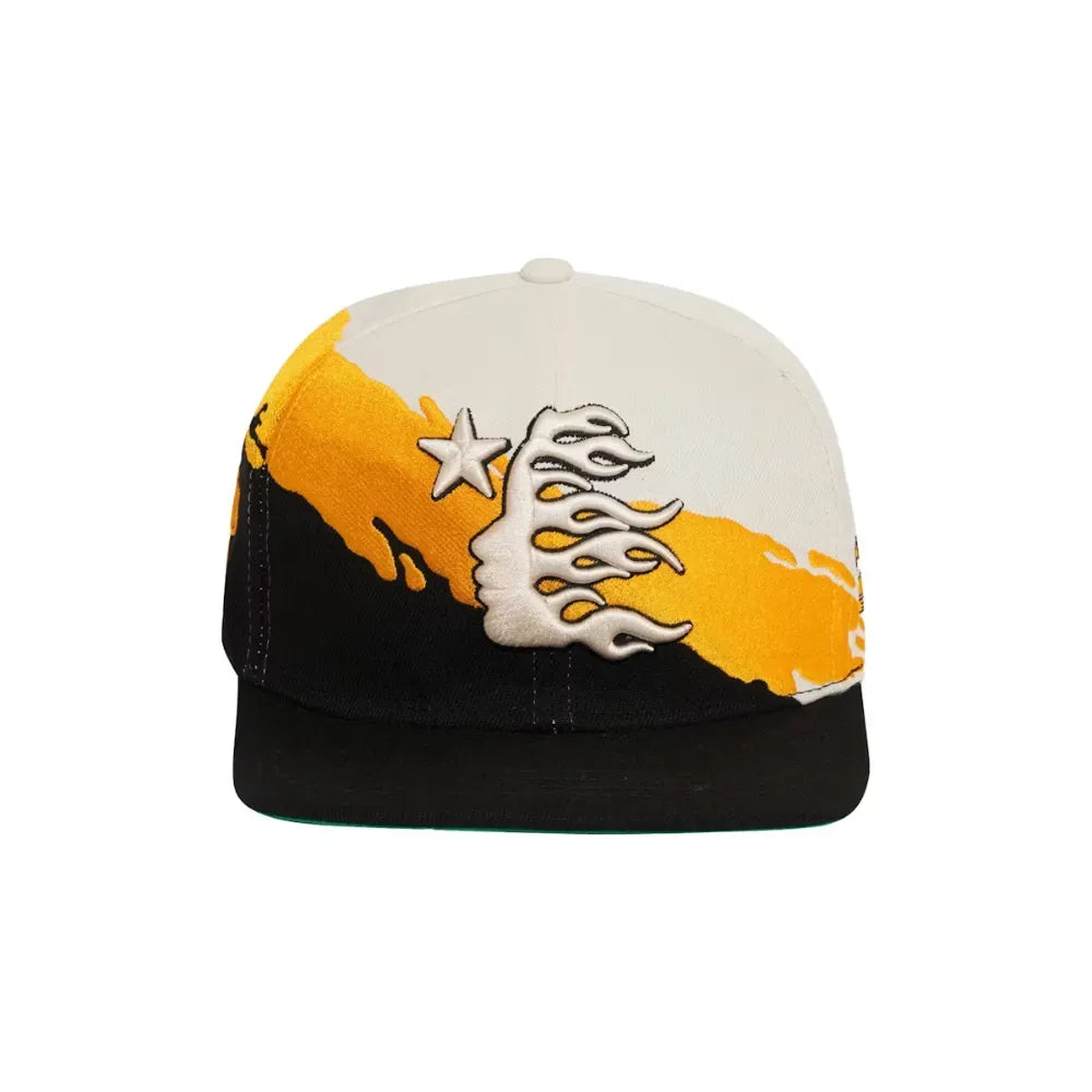 Boné Hellstar Paintbrush Snapback Laranja/Preto