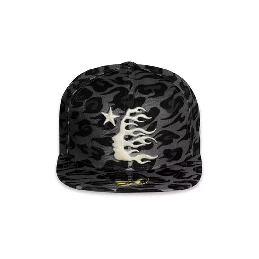 Boné Hellstar Cheetah Print Preto
