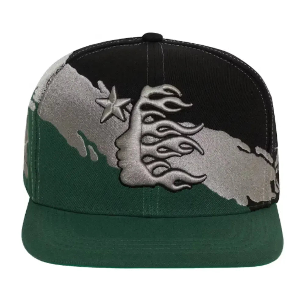 Boné Hellstar Paintbrush Snapback Preto/Verde