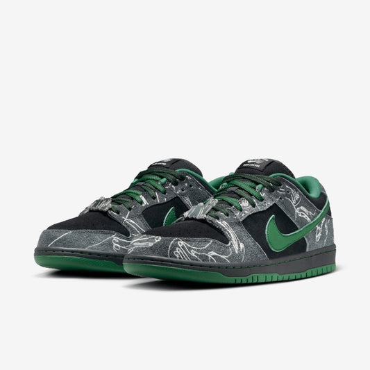 There x Nike SB Dunk Low Pro Anthracite and Gorge Green