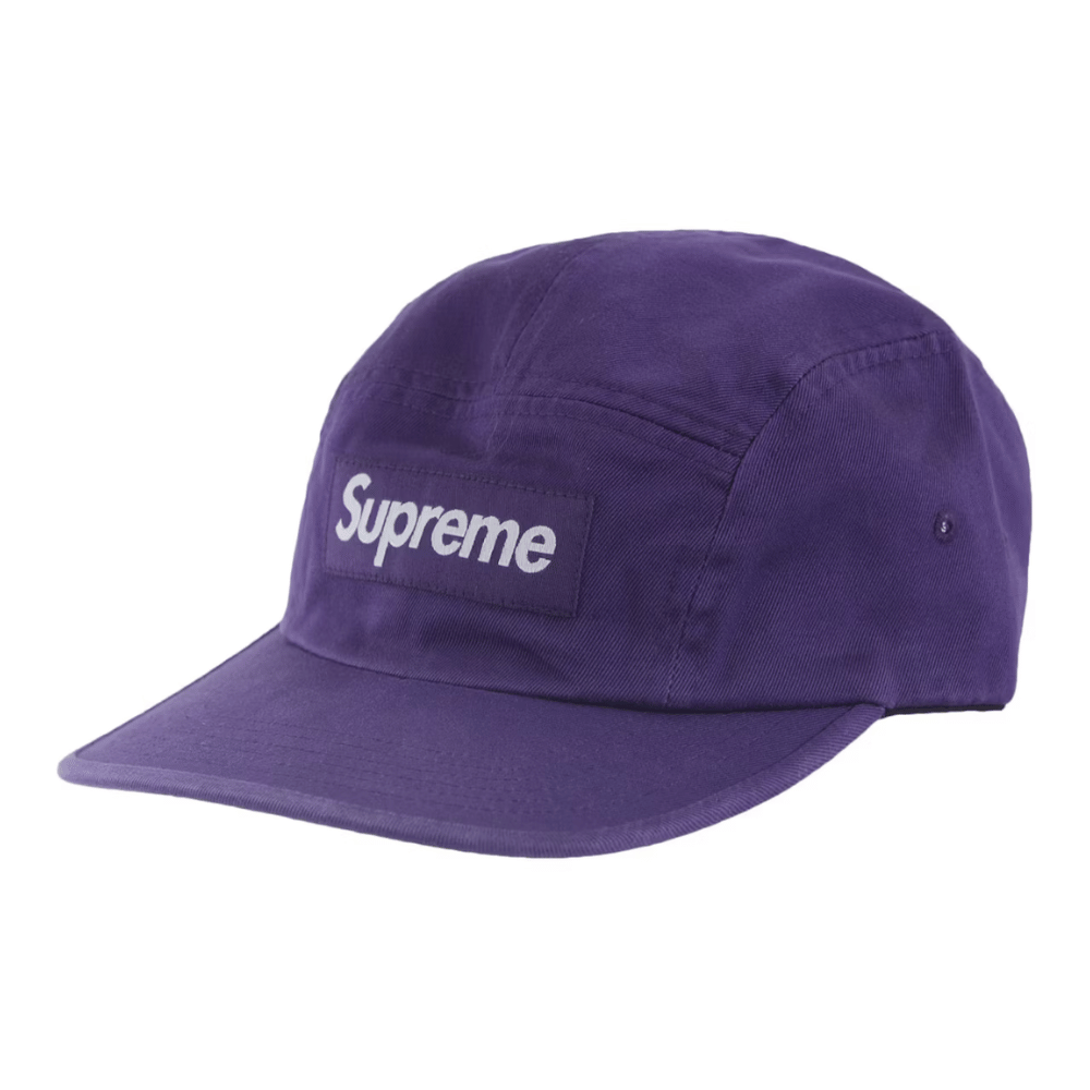 Boné Supreme Washed Chino Twill Camp Purple