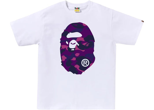 Camiseta Bape Big Ape Head White/Purple