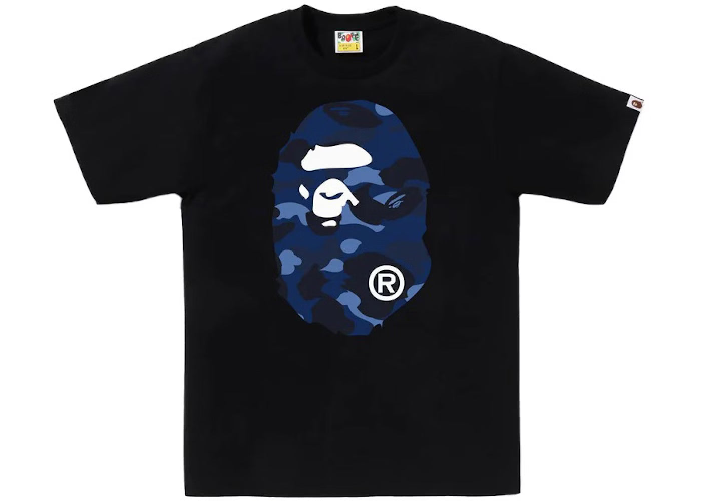 Camiseta Bape Big Ape Head Black Blue
