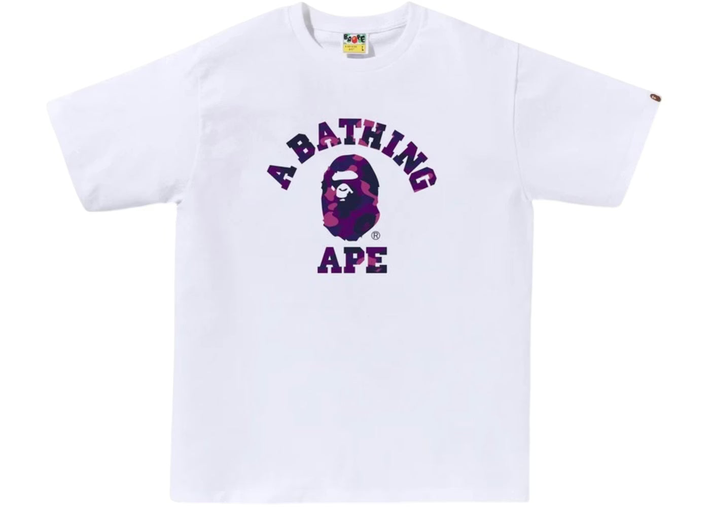 Camiseta A Bathing Ape Bape College White/Purple