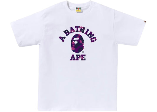 Camiseta A Bathing Ape Bape College White/Purple