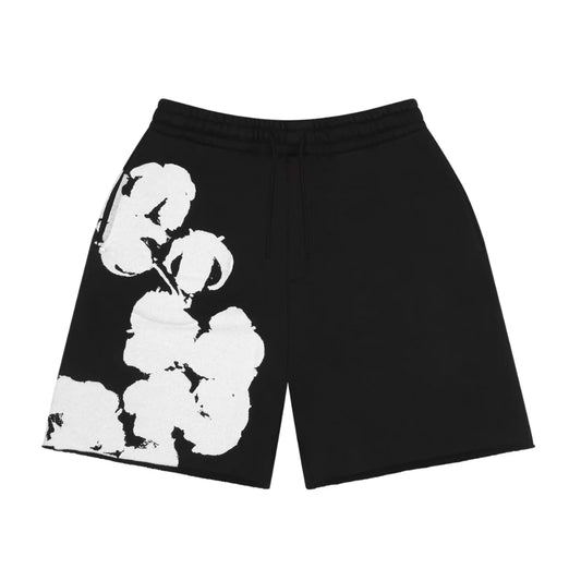 Shorts Denim Tears Big Cotton Wreath Black