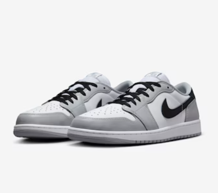 Air Jordan 1 Low OG Barons Wolf Grey and White