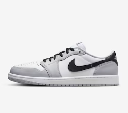 Air Jordan 1 Low OG Barons Wolf Grey and White