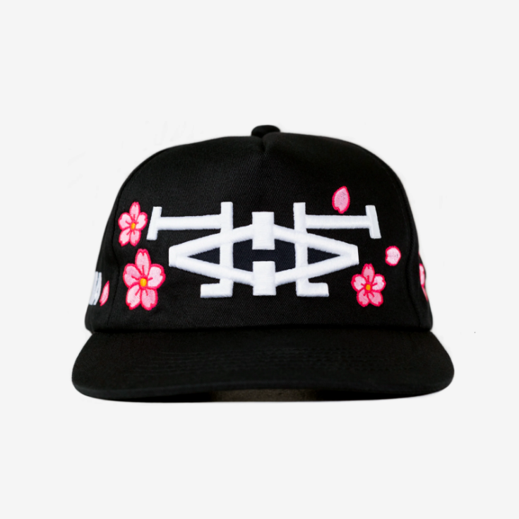 Boné oMA Studios LA LA CHERRY BLOSSOM HAT (BLACK)