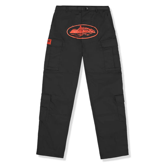 Calça Cargo Corteiz Guerrilaz Black Red