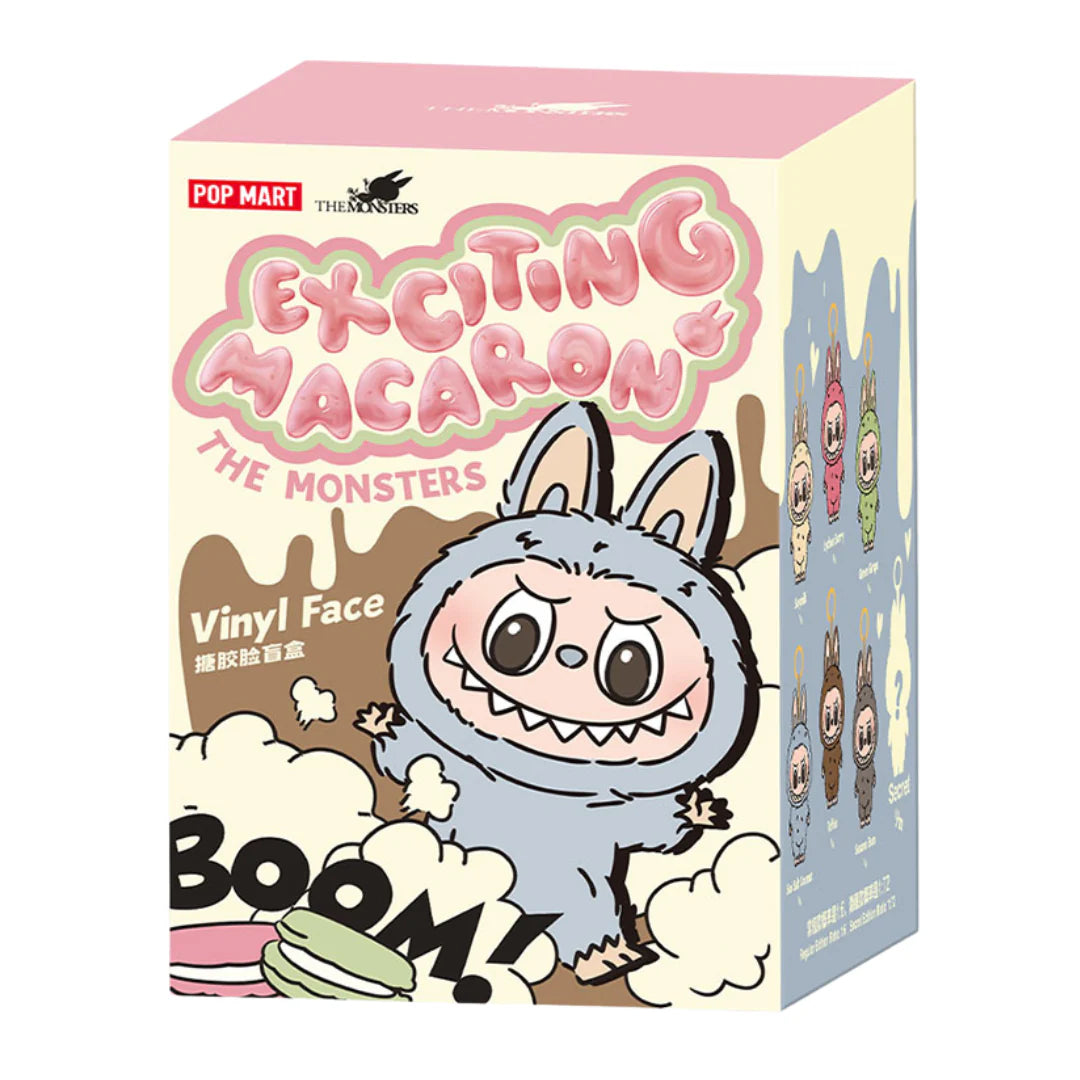Boneco Pop Mart Labubu The Monsters "Tasty Macaron Vinyl Face" Blind Box
