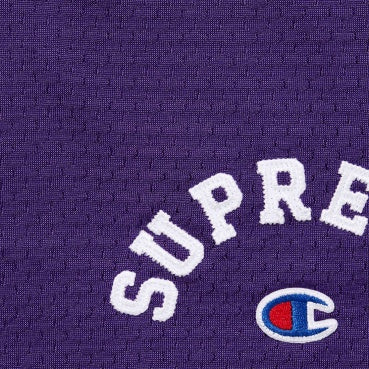 Shorts Mesh Supreme x Champion Roxo