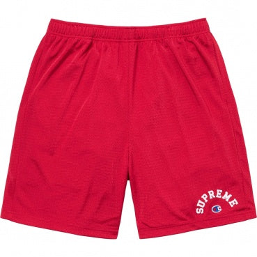 Shorts Mesh Supreme x Champion Vermelho